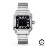 ساعت مردانه کارتیر نقره ای مشکی cartier-3651-ms-b