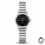 ساعت زنانه کاسیو نقره ای مشکی casio-3291-ws-b