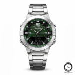 ساعت مردانه کاسیو نقره ای سبز casio-5574-ms-g