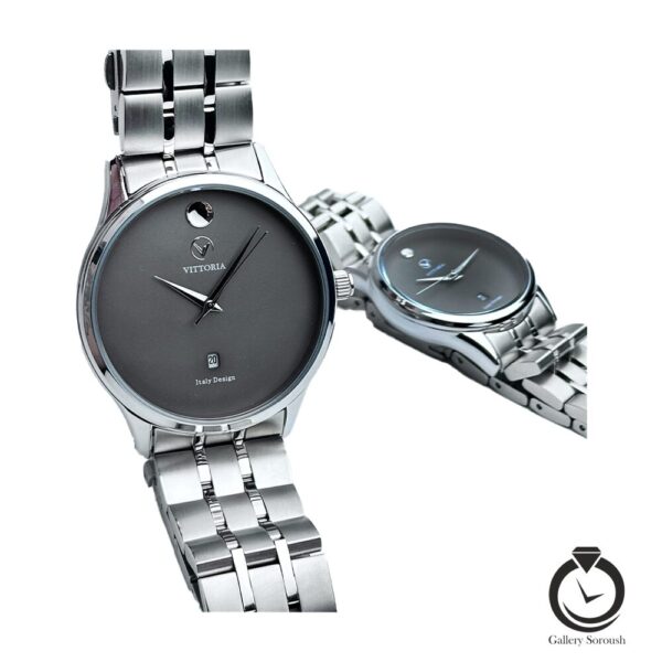 ست ساعت زنانه و مردانه ویتوریا VITTORIA 3283-84-gr-s