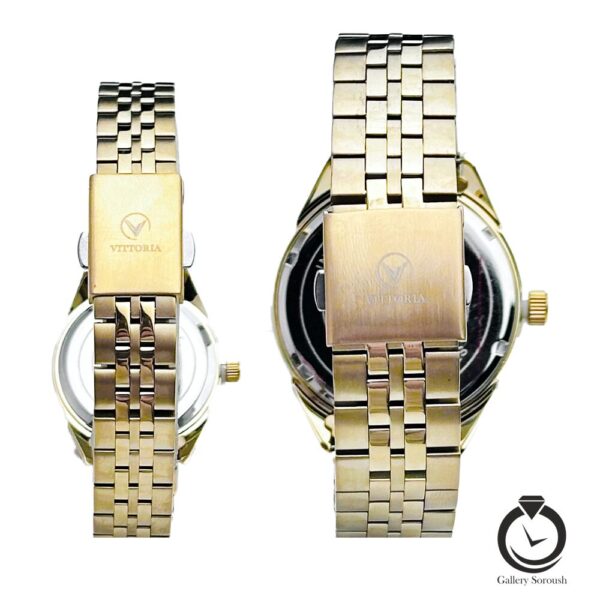 ست ساعت زنانه و مردانه ویتوریا VITTORIA 3373-74-g-s