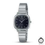 ساعت زنانه کاسیو نقره ای مشکی casio-3292-ws-b