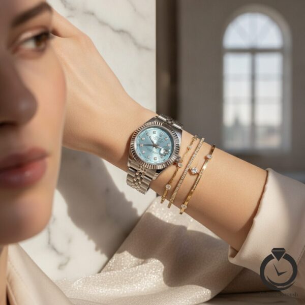 ساعت زنانه رولکس  Rolex 1011-ws-bl 28m