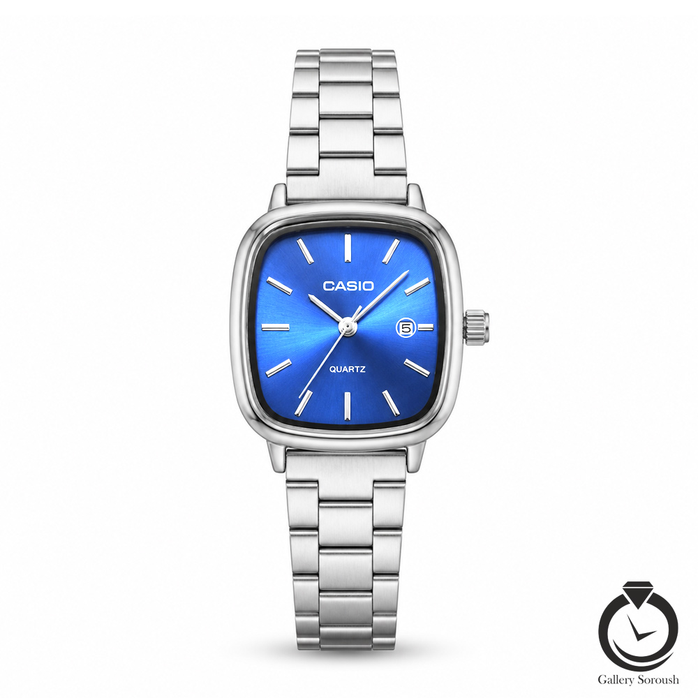 casio-2657-ws-n-1 ساعت زنانه کاسیو نقره ای سرمه ای casio-2657-ws-n
