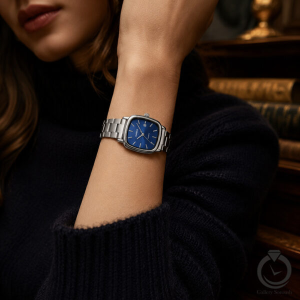 ساعت زنانه کاسیو نقره ای سرمه ای casio-2657-ws-n