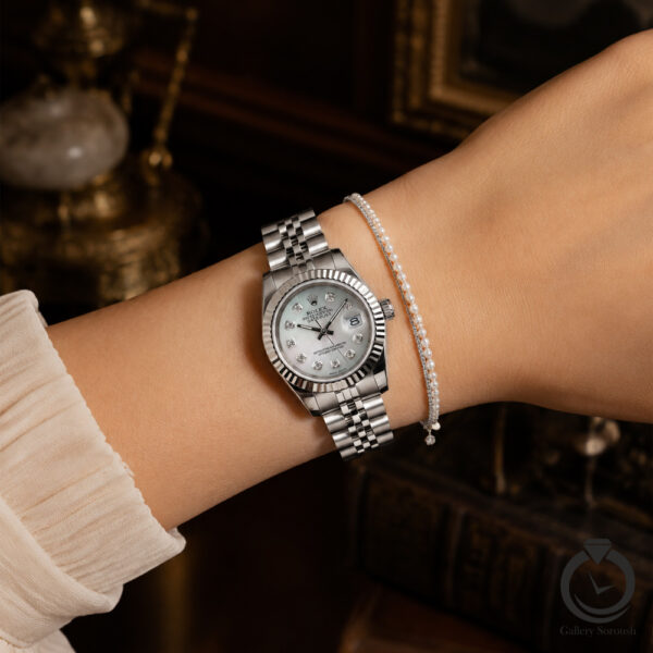ساعت زنانه رولکس دیت جاست  Rolex datejust 1012s-ws-w 28m