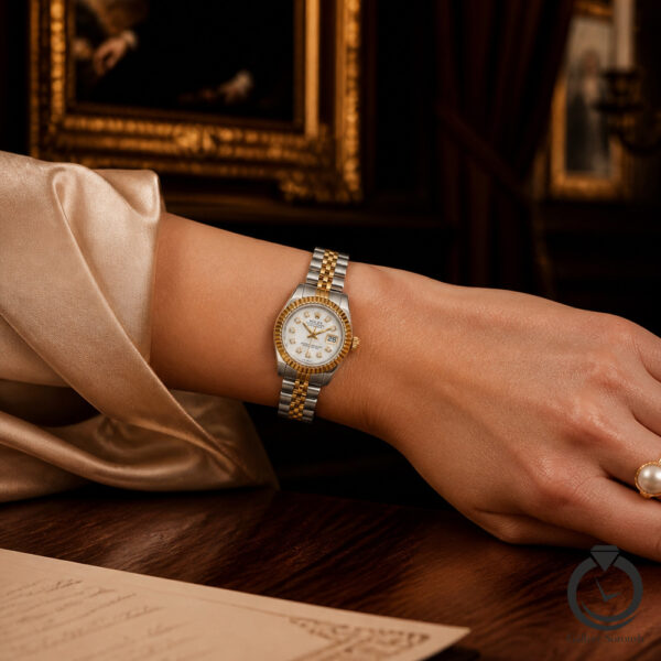 ساعت زنانه رولکس دیت جاست  Rolex datejust 1012s-wsg-w 28m