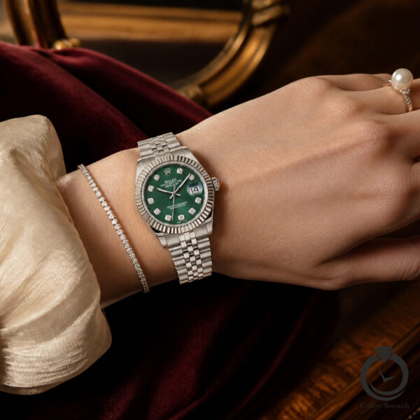 ساعت زنانه رولکس دیت جاست Rolex datejust 1013m-ws-g 34m