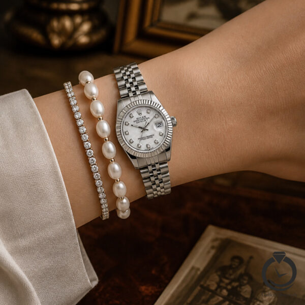 ساعت زنانه رولکس دیت جاست Rolex datejust 1013m-ws-w 34m