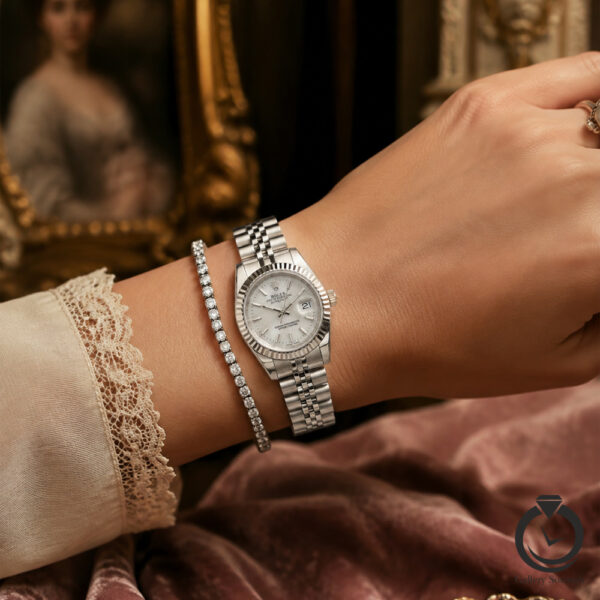 ساعت زنانه رولکس دیت جاست  Rolex datejust 1022s-ws-w 28m