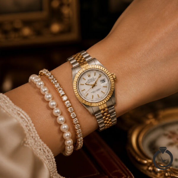 ساعت زنانه رولکس دیت جاست  Rolex datejust 1022s-wsg-w 28m