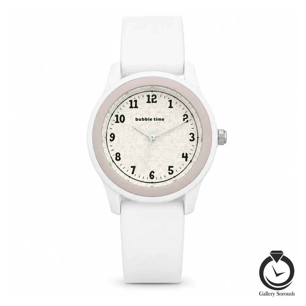 ساعت اسپرت بابل تایم سفید کرم bubbletime-p0150-w