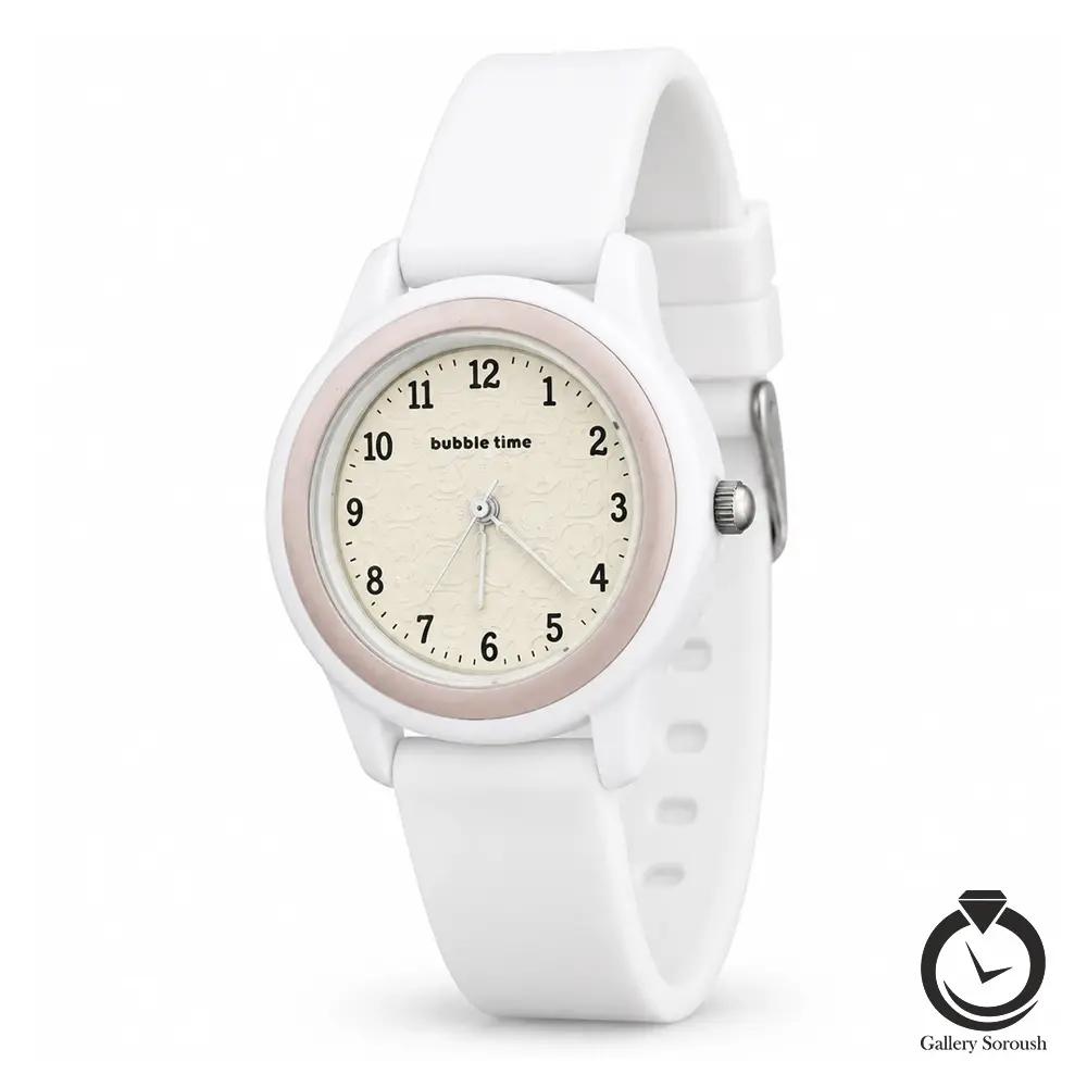ساعت اسپرت بابل تایم سفید کرم bubbletime-p0150-w