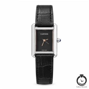 ساعت زنانه کارتیر مشکی نقره ای مشکی cartier-9008-wb-sb