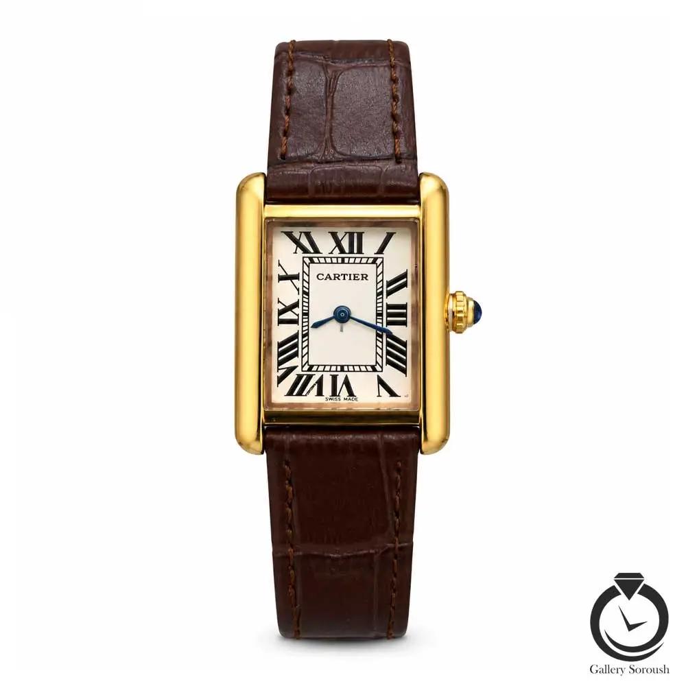 cartier-9009-wbr-gw-1 ساعت زنانه کارتیر قهوه ای طلایی سفید cartier-9009-wbr-gw