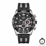ساعت مردانه نیوی فورس مشکی نقره ای naviforce-8019-mb-sb