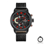 ساعت مردانه نیوی فورس مشکی قرمز naviforce-9068-mb-br