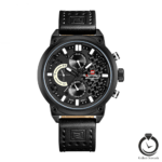 ساعت مردانه نیوی فورس مشکی سفید naviforce-9068-mb-bw