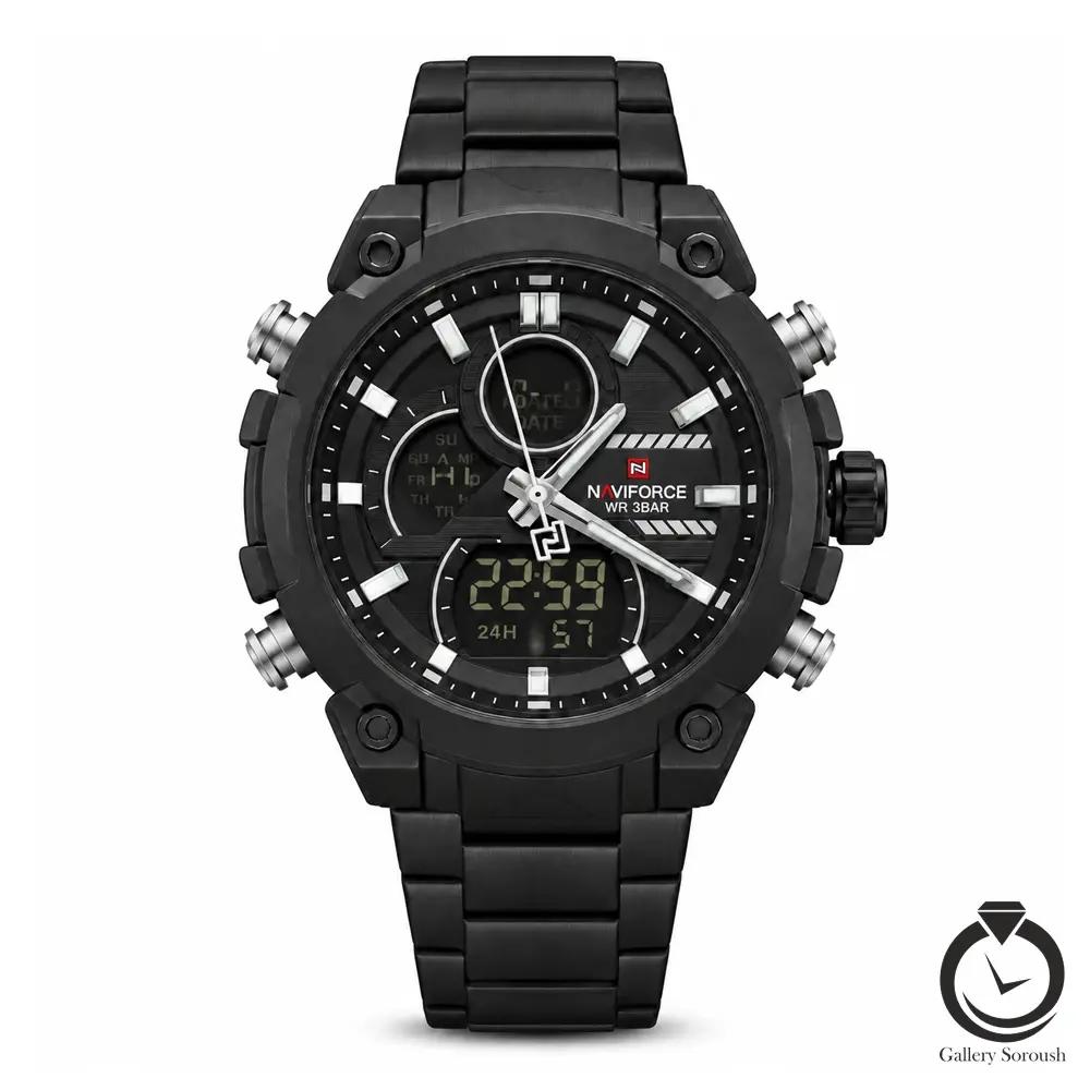 ساعت مردانه نیوی فورس مشکی naviforce-9278-mb-bs