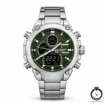ساعت مردانه نیوی فورس نقره یا سبز naviforce-9278-ms-g