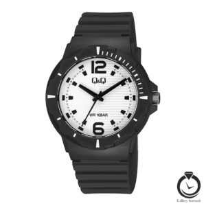 ساعت اسپرت کیو اند کیو مشکی سفید q&q-V02A-005VY