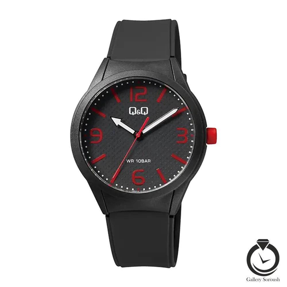 ساعت اسپرت کیو اند کیو مشکی قرمز q&q-vr28j027y