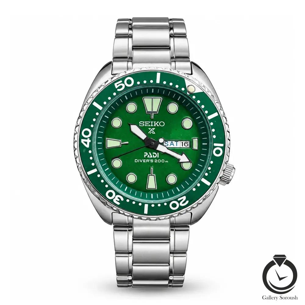 ساعت مردانه سیکو نقره ای سبز seiko-0281-ms-g