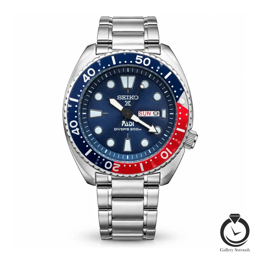 ساعت مردانه سیکو نقره یا سرمه ای قرمز seiko-0281-ms-n
